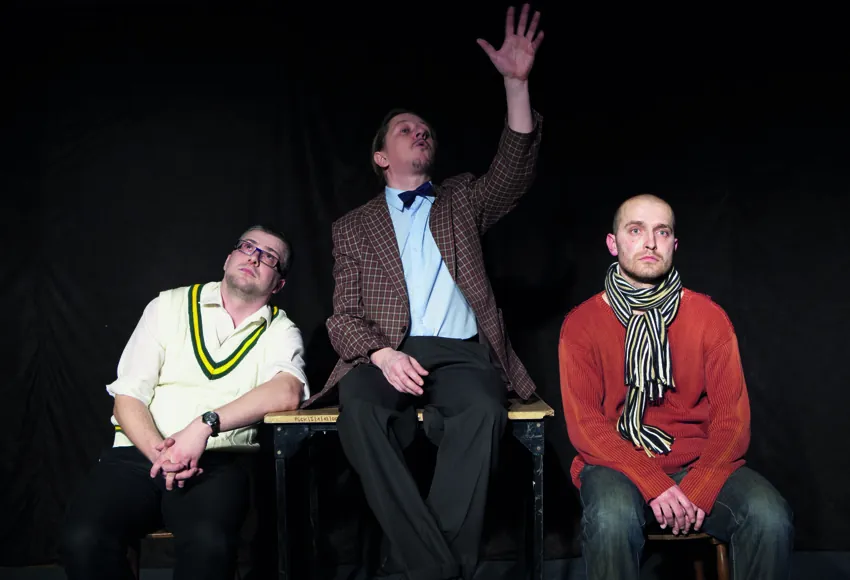 Scena ze spektaklu Scenariusz dla trzech aktorów